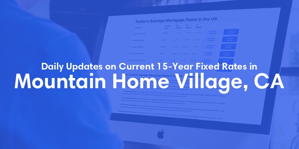 The Current Average 15-Year Fixed Mortgage Rates in Mountain Home Village, CA - Updated: Sun, May 19, 2024