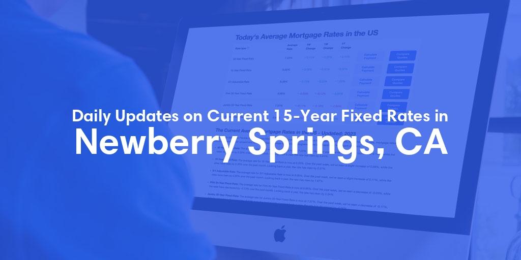 The Current Average 15-Year Fixed Mortgage Rates in Newberry Springs, CA - Updated: Sun, May 19, 2024