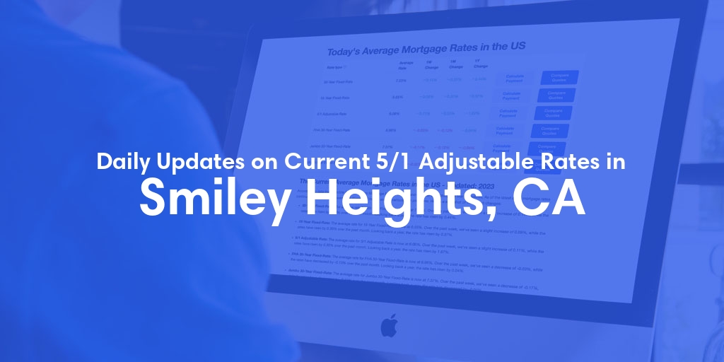 The Current Average 5/1 Adjustable Mortgage Rates in Smiley Heights, CA - Updated: Wed, May 29, 2024