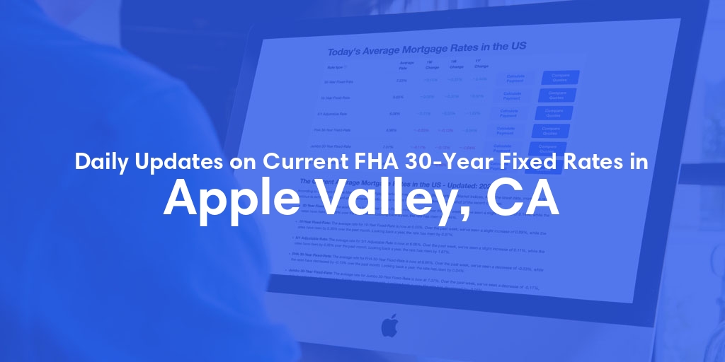 The Current Average FHA 30-Year Fixed Mortgage Rates in Apple Valley, CA - Updated: Sun, May 19, 2024