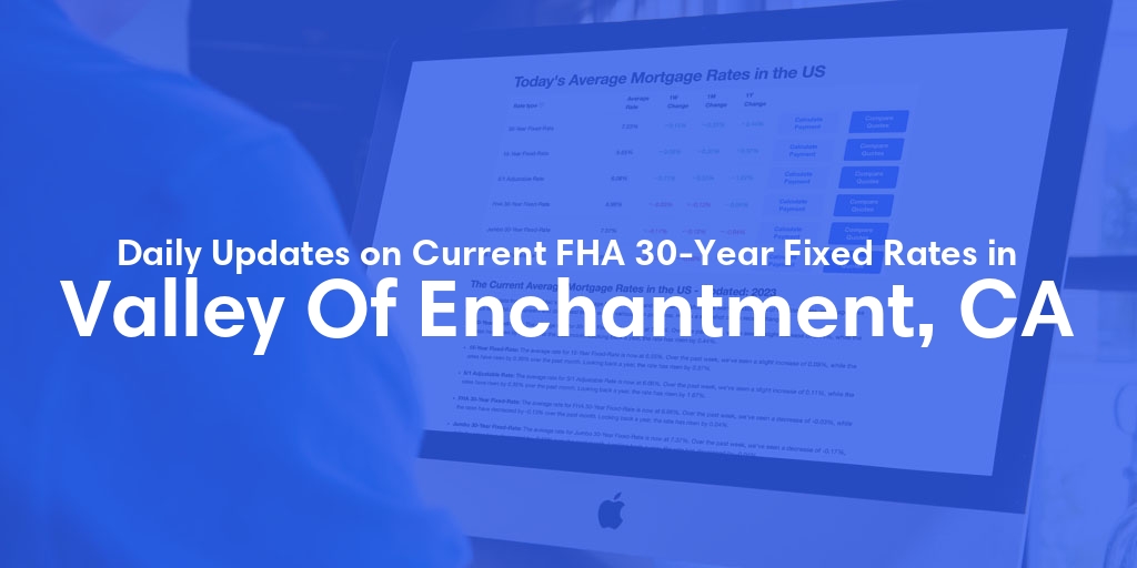 The Current Average FHA 30-Year Fixed Mortgage Rates in Valley Of Enchantment, CA - Updated: Sun, May 19, 2024
