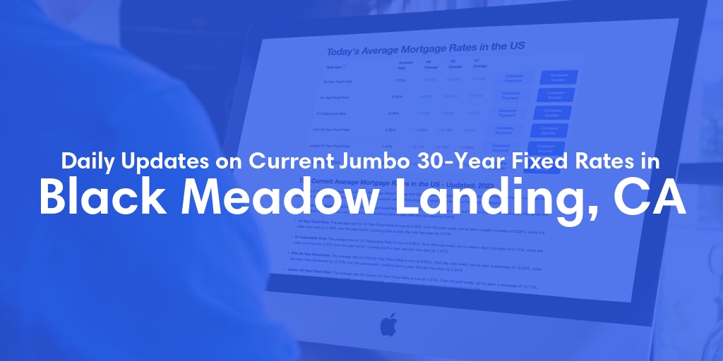The Current Average Jumbo 30-Year Fixed Mortgage Rates in Black Meadow Landing, CA - Updated: Wed, May 29, 2024