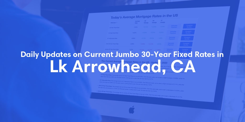 The Current Average Jumbo 30-Year Fixed Mortgage Rates in Lk Arrowhead, CA - Updated: Tue, May 28, 2024