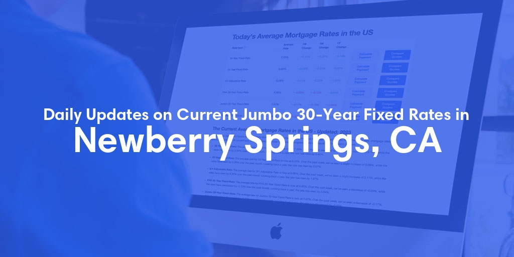 The Current Average Jumbo 30-Year Fixed Mortgage Rates in Newberry Springs, CA - Updated: Sun, May 19, 2024