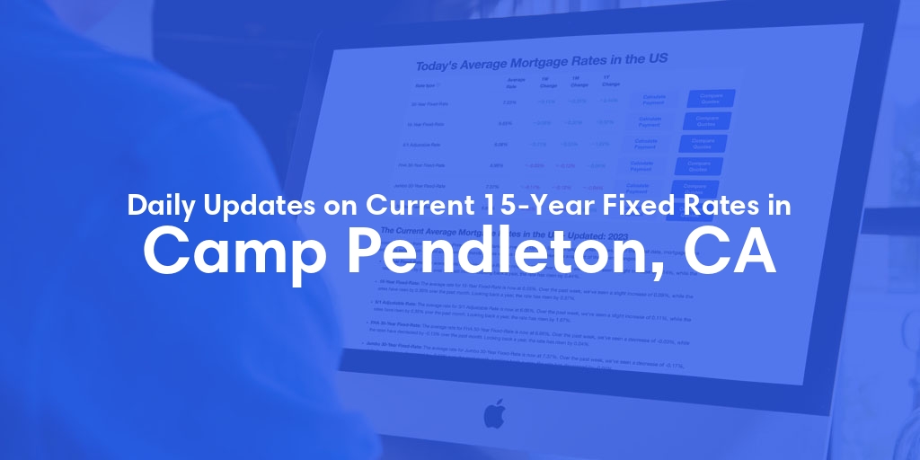 The Current Average 15-Year Fixed Mortgage Rates in Camp Pendleton, CA - Updated: Thu, May 16, 2024