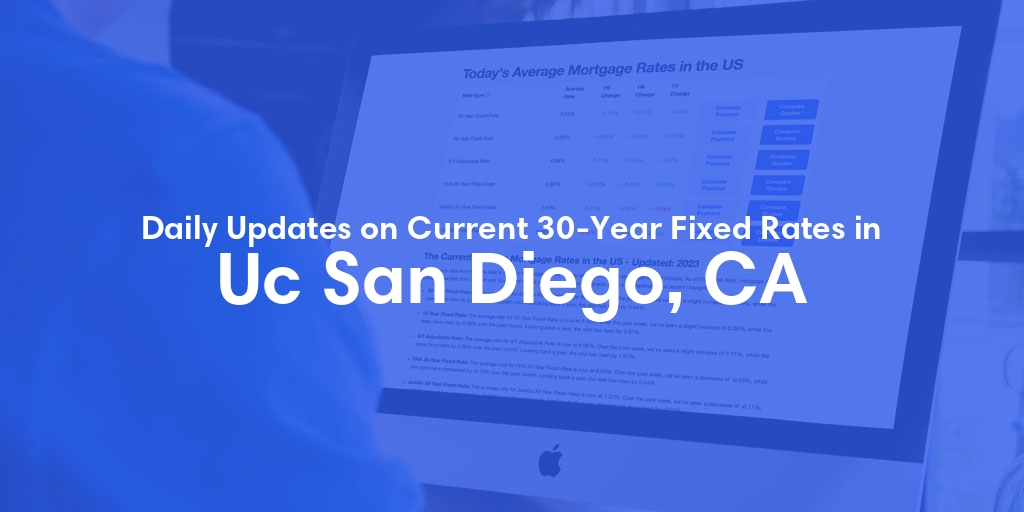 The Current Average 30-Year Fixed Mortgage Rates in Uc San Diego, CA - Updated: Thu, May 16, 2024