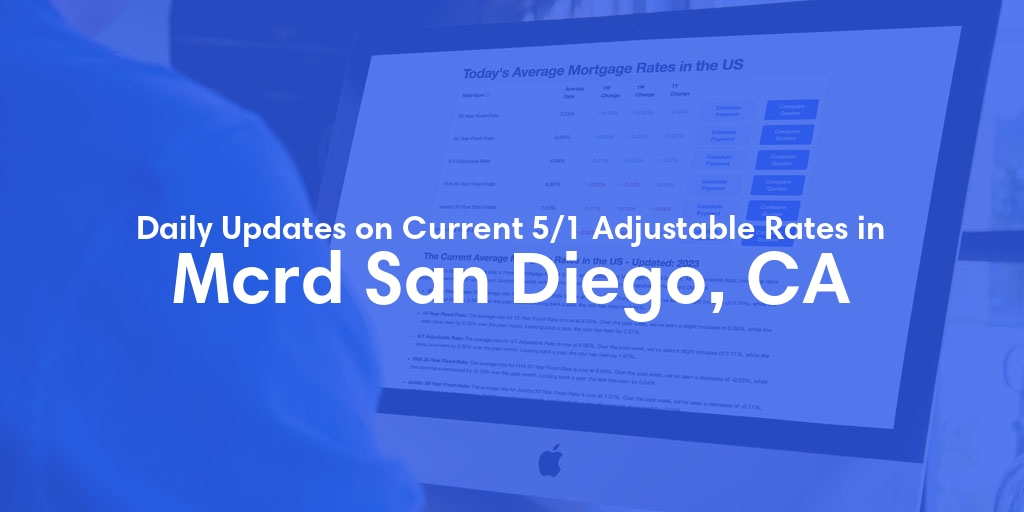 The Current Average 5/1 Adjustable Mortgage Rates in Mcrd San Diego, CA - Updated: Thu, May 16, 2024