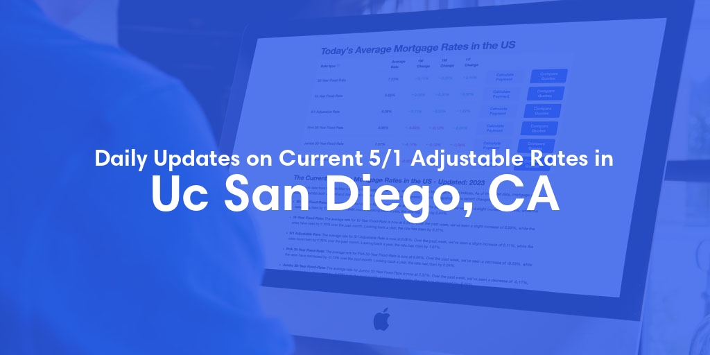 The Current Average 5/1 Adjustable Mortgage Rates in Uc San Diego, CA - Updated: Thu, May 16, 2024