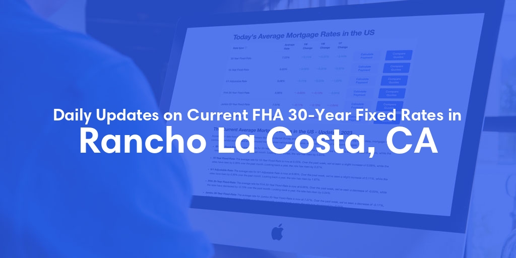 The Current Average FHA 30-Year Fixed Mortgage Rates in Rancho La Costa, CA - Updated: Thu, May 16, 2024