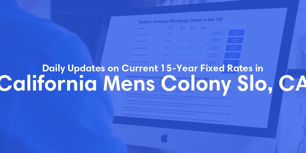 The Current Average 15-Year Fixed Mortgage Rates in California Mens Colony Slo, CA - Updated: Mon, May 27, 2024
