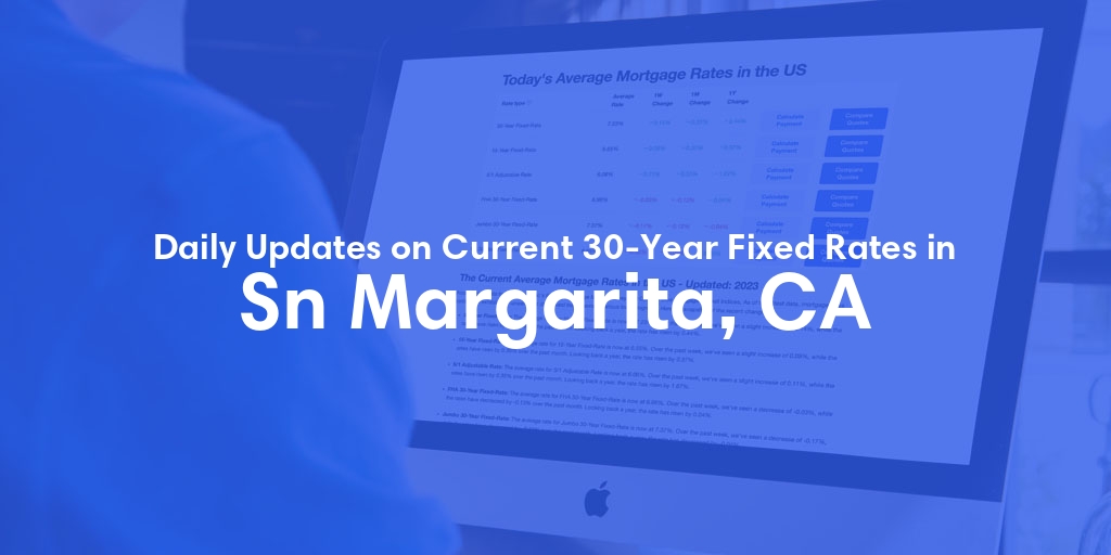 The Current Average 30-Year Fixed Mortgage Rates in Sn Margarita, CA - Updated: Mon, May 27, 2024