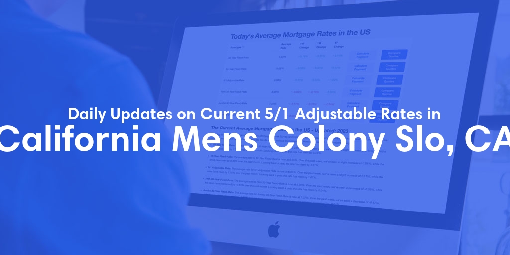 The Current Average 5/1 Adjustable Mortgage Rates in California Mens Colony Slo, CA - Updated: Mon, May 27, 2024
