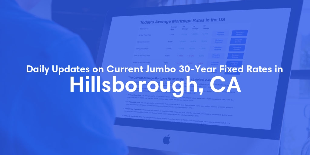 The Current Average Jumbo 30-Year Fixed Mortgage Rates in Hillsborough, CA - Updated: Fri, May 17, 2024