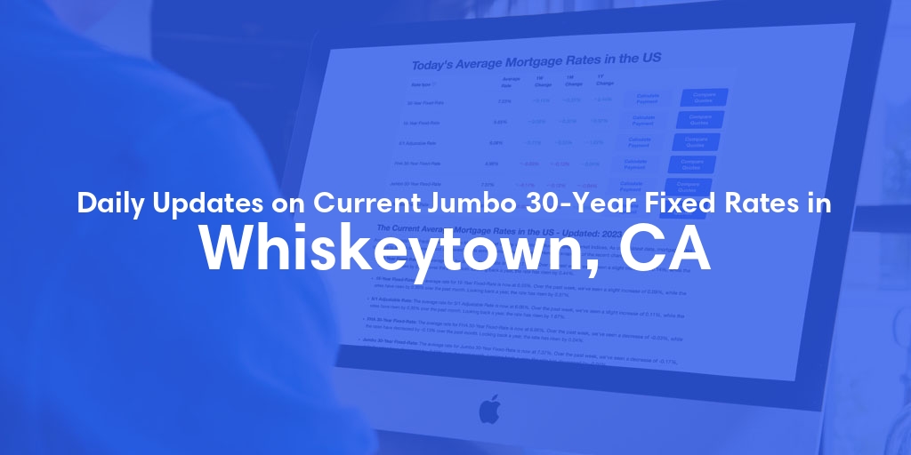 The Current Average Jumbo 30-Year Fixed Mortgage Rates in Whiskeytown, CA - Updated: Tue, May 21, 2024