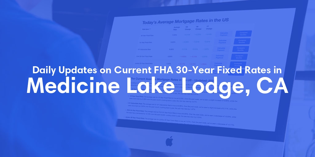 The Current Average FHA 30-Year Fixed Mortgage Rates in Medicine Lake Lodge, CA - Updated: Fri, May 17, 2024