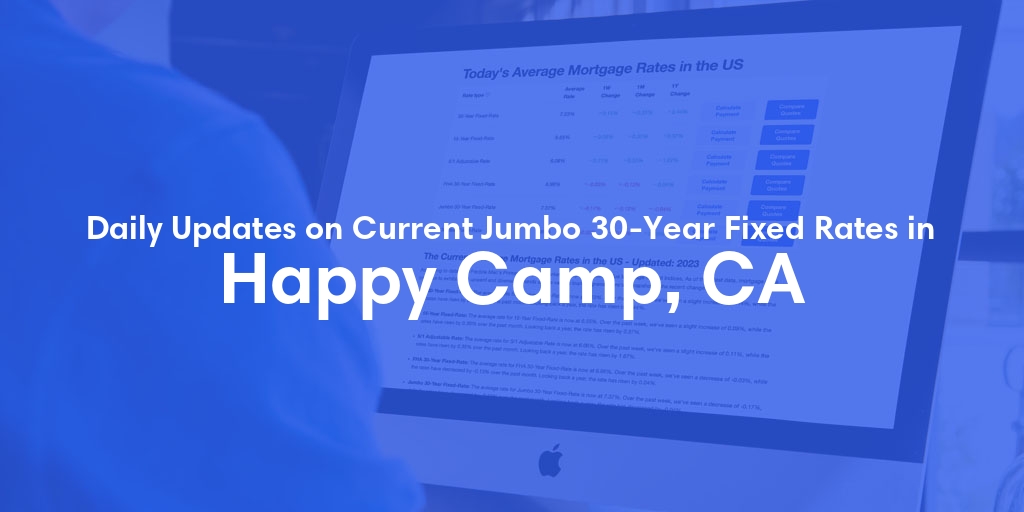 The Current Average Jumbo 30-Year Fixed Mortgage Rates in Happy Camp, CA - Updated: Mon, May 20, 2024