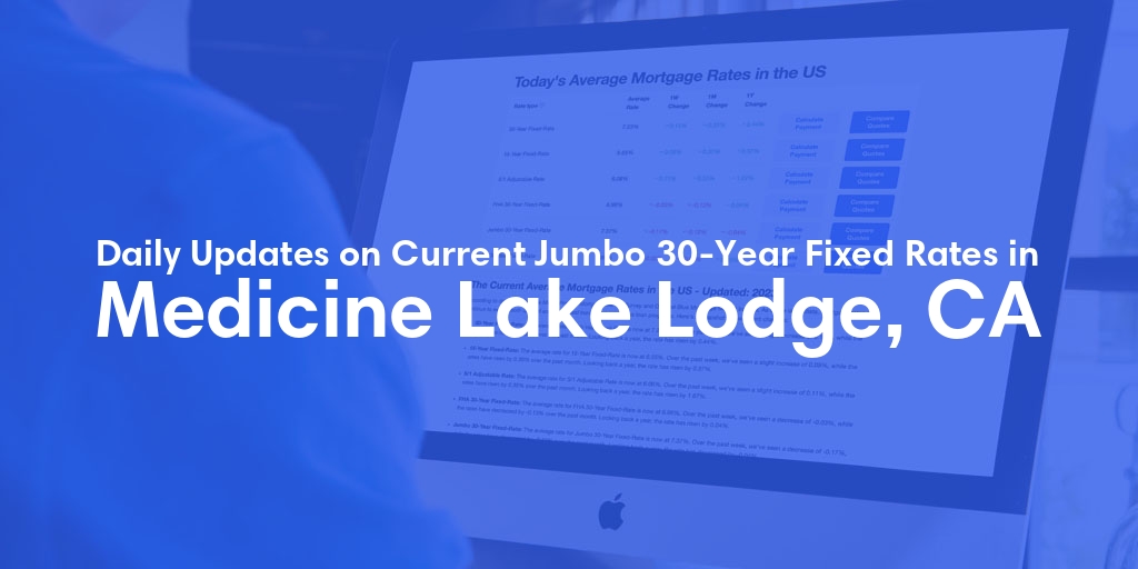 The Current Average Jumbo 30-Year Fixed Mortgage Rates in Medicine Lake Lodge, CA - Updated: Tue, May 21, 2024
