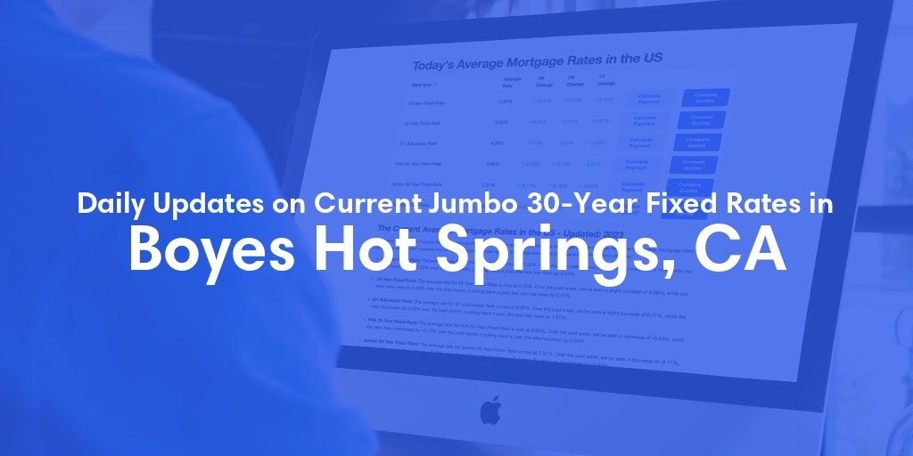 The Current Average Jumbo 30-Year Fixed Mortgage Rates in Boyes Hot Springs, CA - Updated: Tue, May 14, 2024