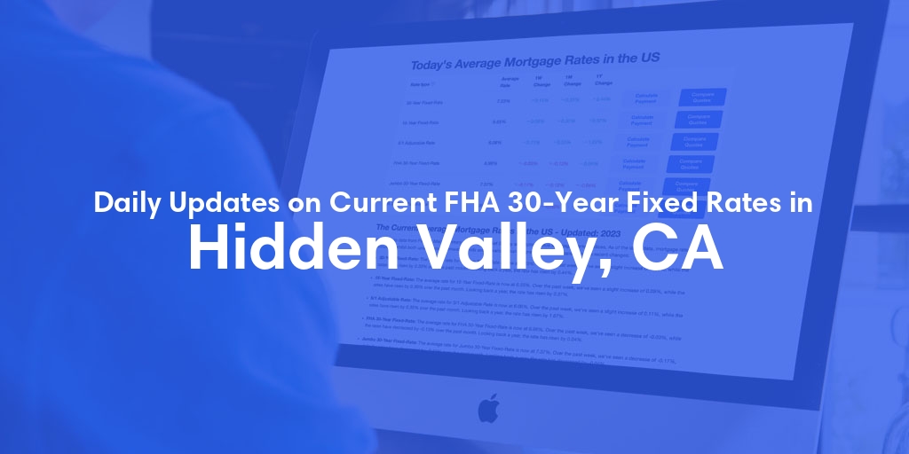 The Current Average FHA 30-Year Fixed Mortgage Rates in Hidden Valley, CA - Updated: Sat, May 11, 2024