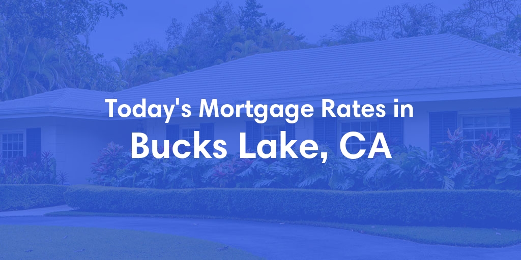 The Current Average Mortgage Rates in Bucks Lake, CA - Updated: Sat, May 4, 2024