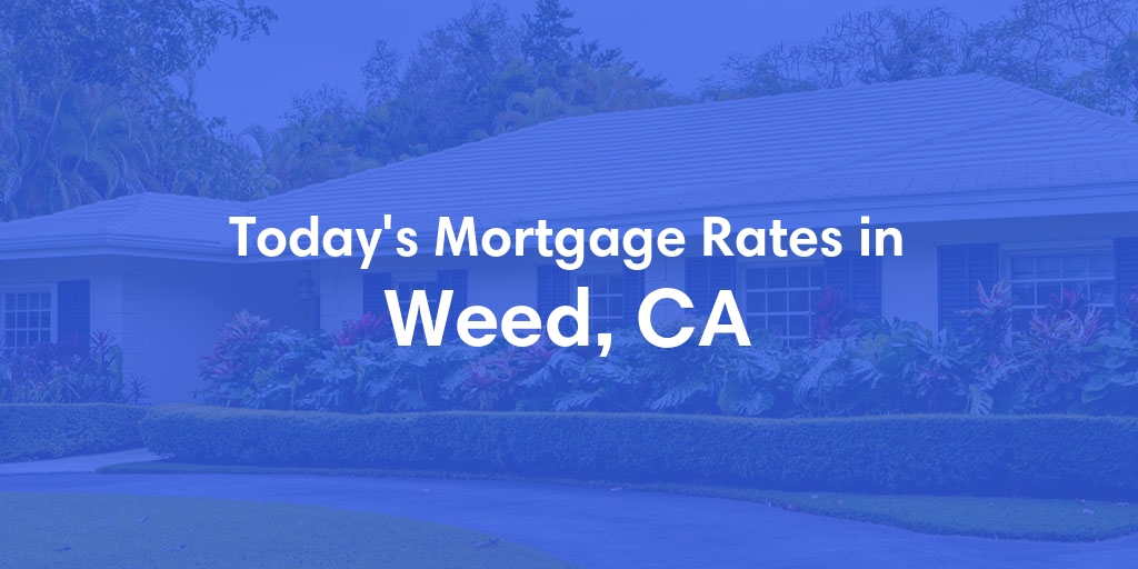 The Current Average Mortgage Rates in Weed, CA - Updated: Sun, May 5, 2024