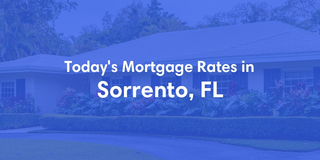 The Current Average Refinance Rates in Sorrento, FL - Updated: Sat, Jun 1, 2024