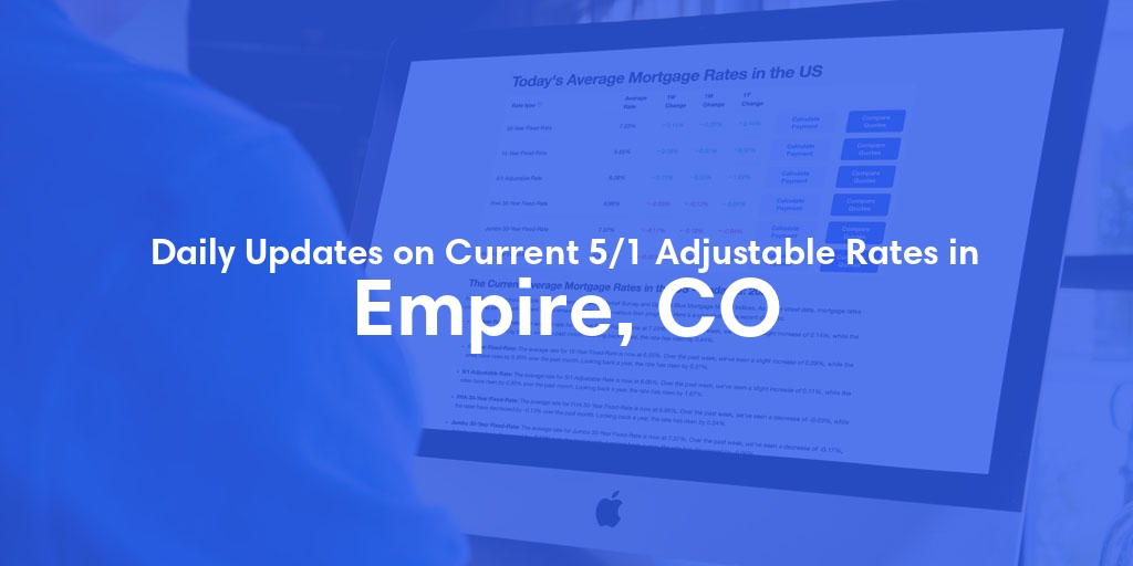 The Current Average 5/1 Adjustable Mortgage Rates in Empire, CO - Updated: Fri, May 24, 2024