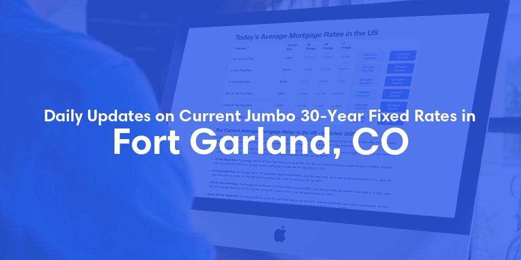 The Current Average Jumbo 30-Year Fixed Mortgage Rates in Fort Garland, CO - Updated: Mon, May 13, 2024