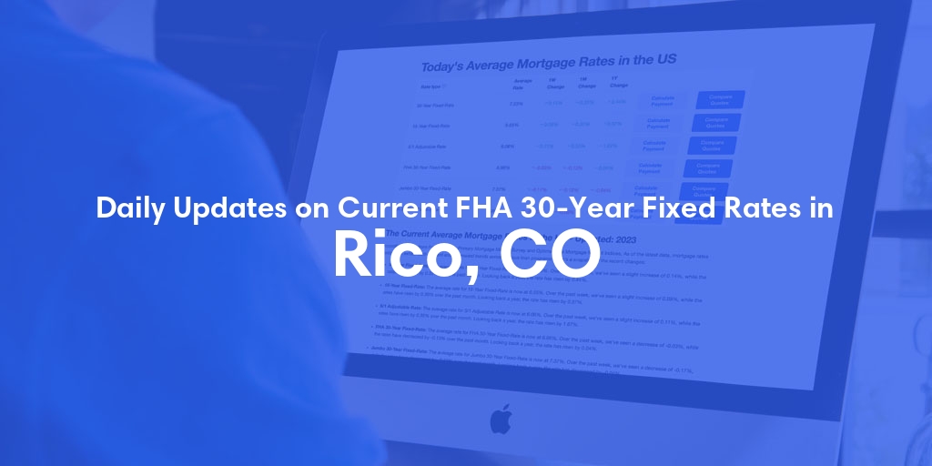 The Current Average FHA 30-Year Fixed Mortgage Rates in Rico, CO - Updated: Sat, May 18, 2024