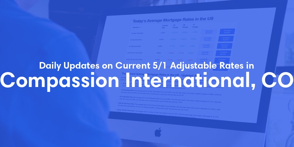 The Current Average 5/1 Adjustable Mortgage Rates in Compassion International, CO - Updated: Tue, May 21, 2024