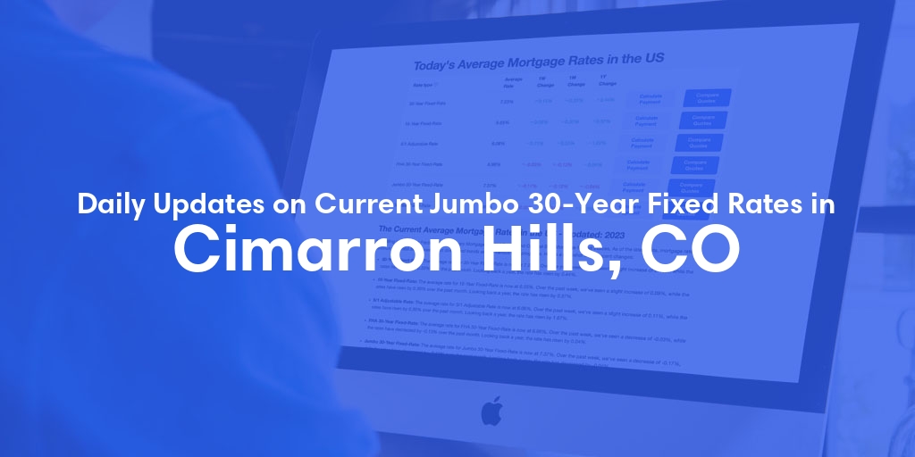 The Current Average Jumbo 30-Year Fixed Mortgage Rates in Cimarron Hills, CO - Updated: Fri, May 17, 2024
