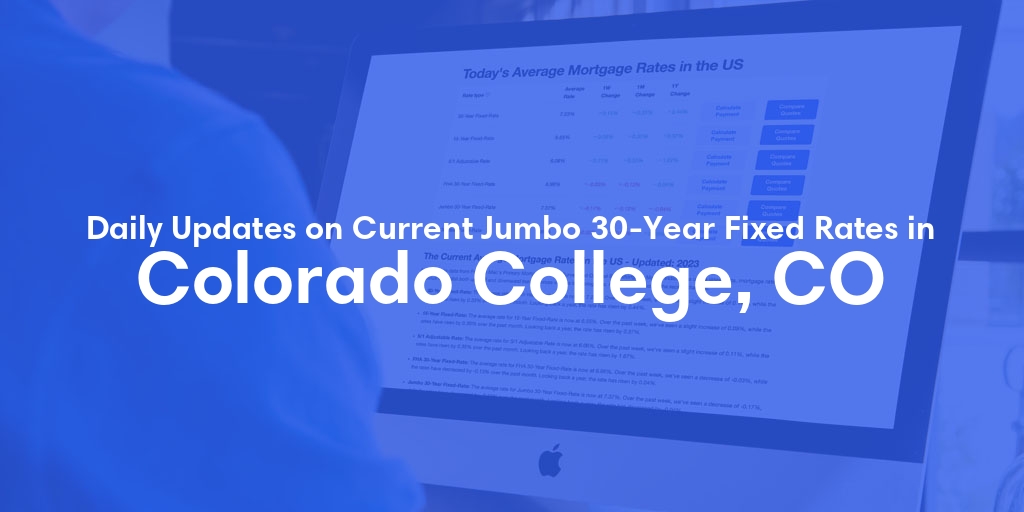 The Current Average Jumbo 30-Year Fixed Mortgage Rates in Colorado College, CO - Updated: Sat, May 18, 2024