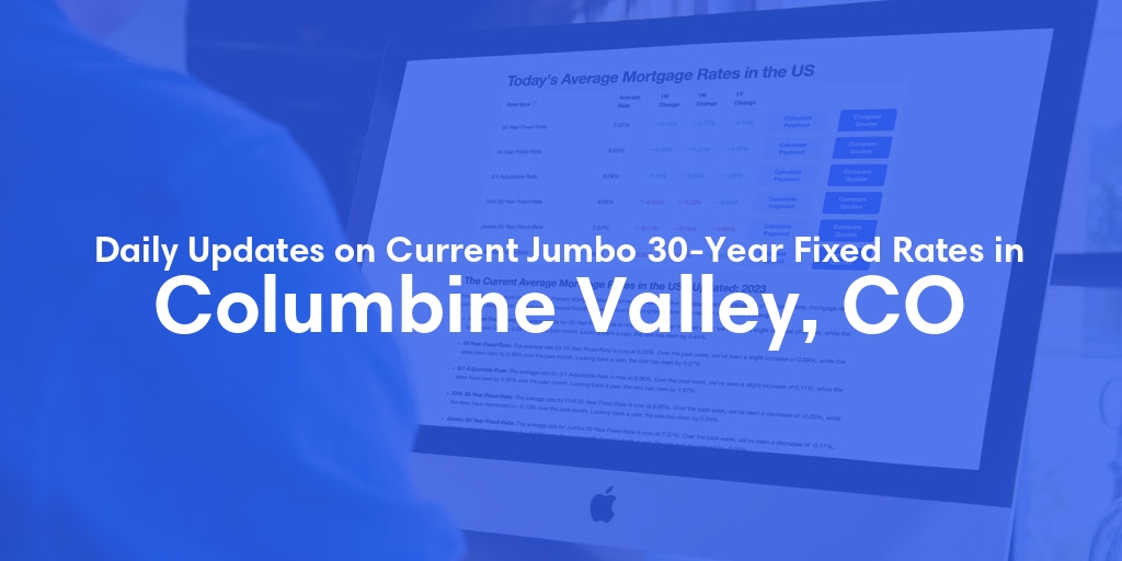 The Current Average Jumbo 30-Year Fixed Mortgage Rates in Columbine Valley, CO - Updated: Sun, May 19, 2024