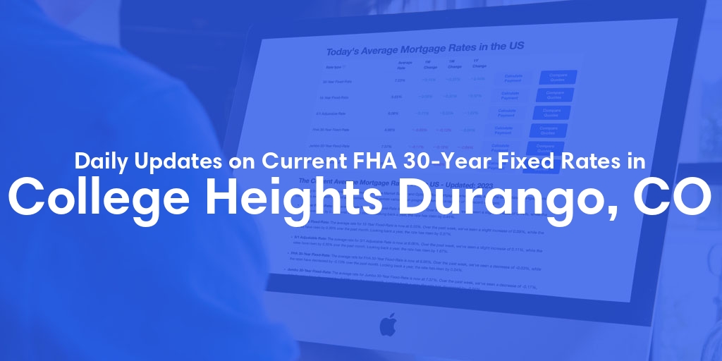The Current Average FHA 30-Year Fixed Mortgage Rates in College Heights Durango, CO - Updated: Sat, May 18, 2024