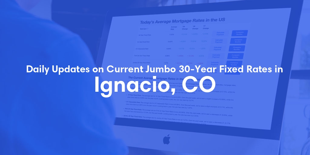 The Current Average Jumbo 30-Year Fixed Mortgage Rates in Ignacio, CO - Updated: Sun, May 26, 2024
