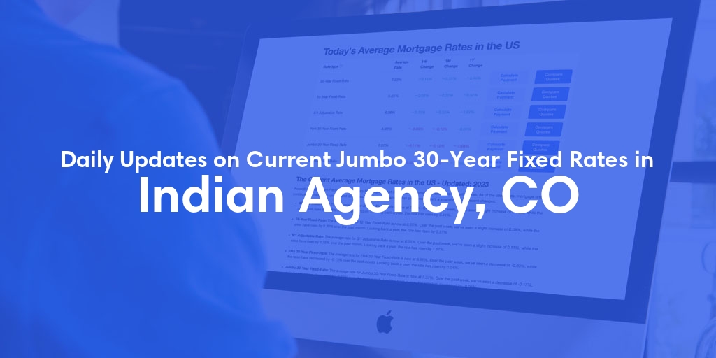 The Current Average Jumbo 30-Year Fixed Mortgage Rates in Indian Agency, CO - Updated: Sat, May 18, 2024