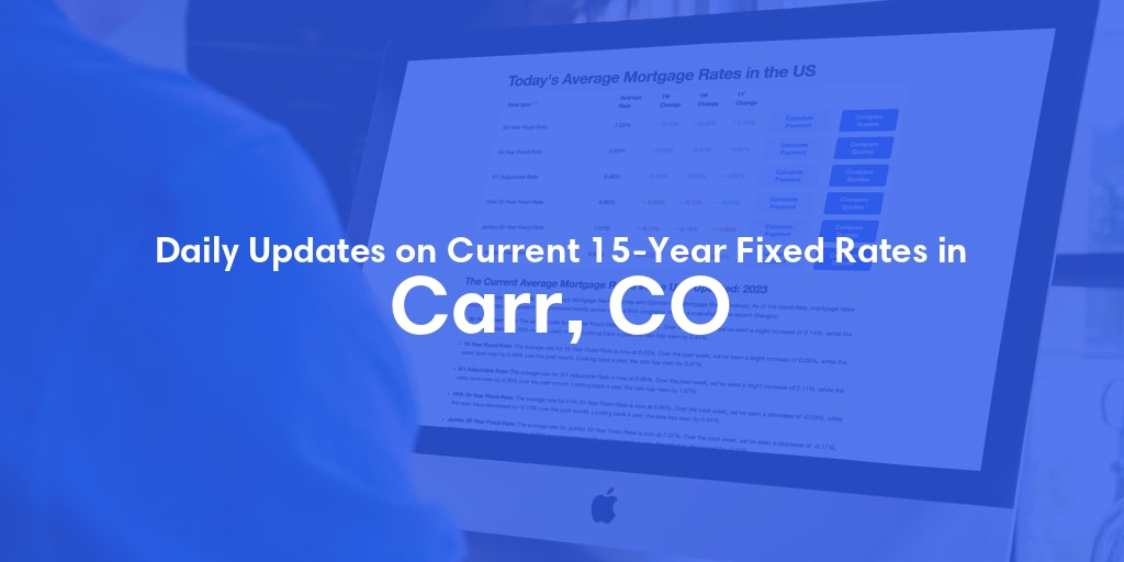 The Current Average 15-Year Fixed Mortgage Rates in Carr, CO - Updated: Sun, May 19, 2024
