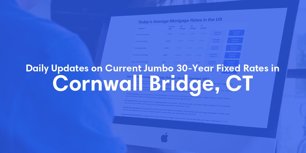 The Current Average Jumbo 30-Year Fixed Mortgage Rates in Cornwall Bridge, CT - Updated: Fri, May 17, 2024