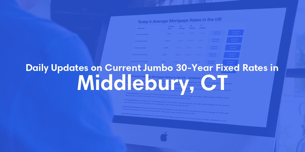 The Current Average Jumbo 30-Year Fixed Mortgage Rates in Middlebury, CT - Updated: Sun, May 19, 2024