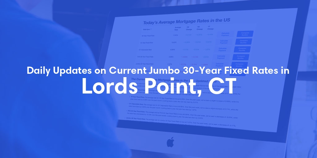 The Current Average Jumbo 30-Year Fixed Mortgage Rates in Lords Point, CT - Updated: Fri, May 24, 2024