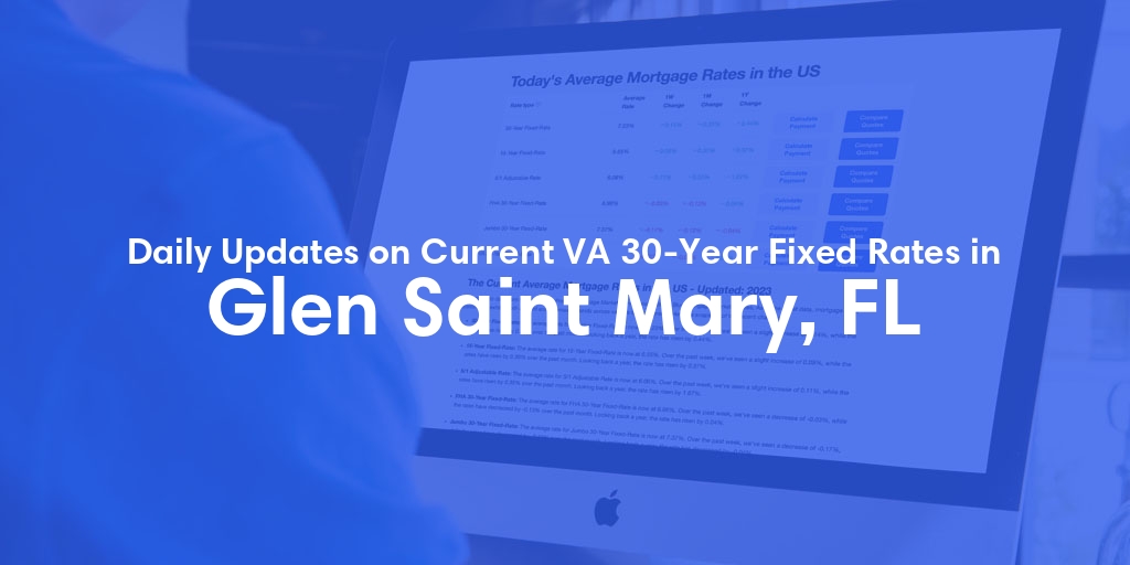 The Current Average VA 30-Year Fixed Mortgage Rates in Glen Saint Mary, FL - Updated: Sun, May 5, 2024