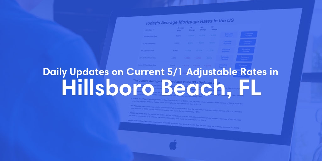 The Current Average 5/1 Adjustable Mortgage Rates in Hillsboro Beach, FL - Updated: Wed, May 15, 2024