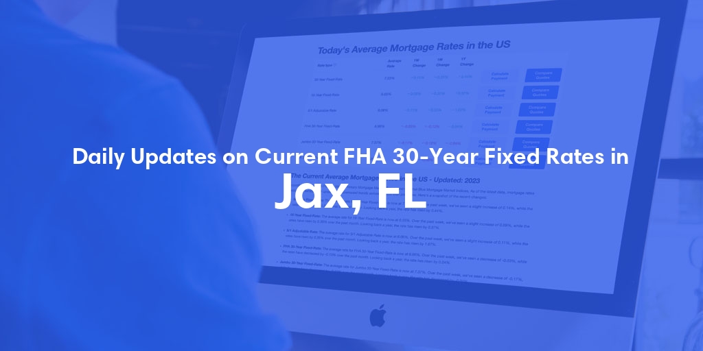 The Current Average FHA 30-Year Fixed Mortgage Rates in Jax, FL - Updated: Thu, May 9, 2024