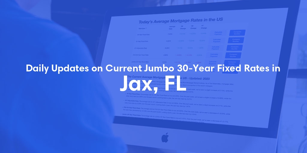 The Current Average Jumbo 30-Year Fixed Mortgage Rates in Jax, FL - Updated: Thu, May 9, 2024