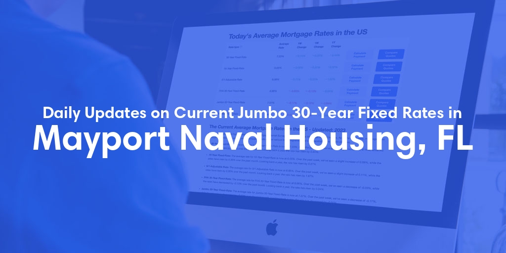 The Current Average Jumbo 30-Year Fixed Mortgage Rates in Mayport Naval Housing, FL - Updated: Thu, May 9, 2024
