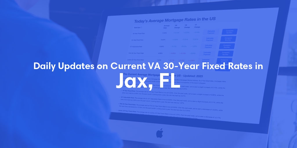 The Current Average VA 30-Year Fixed Mortgage Rates in Jax, FL - Updated: Thu, May 9, 2024