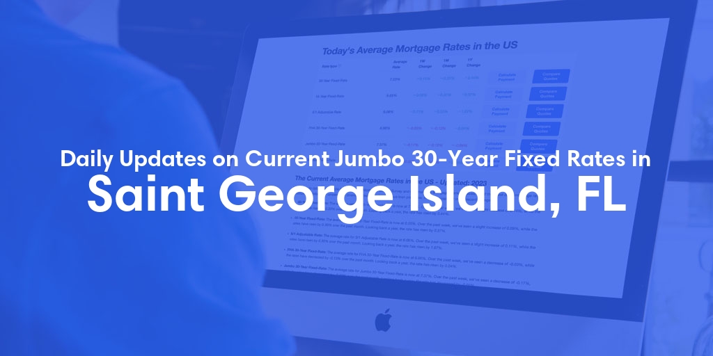 The Current Average Jumbo 30-Year Fixed Mortgage Rates in Saint George Island, FL - Updated: Sun, May 19, 2024