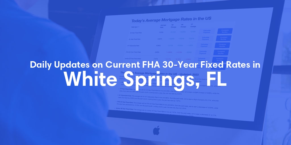 The Current Average FHA 30-Year Fixed Mortgage Rates in White Springs, FL - Updated: Mon, May 27, 2024