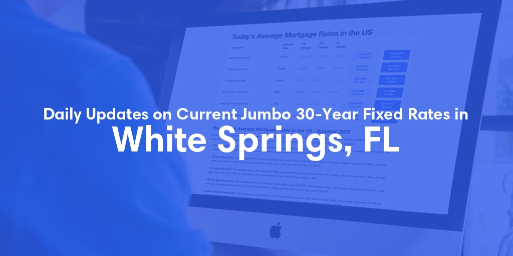 The Current Average Jumbo 30-Year Fixed Mortgage Rates in White Springs, FL - Updated: Sun, May 19, 2024
