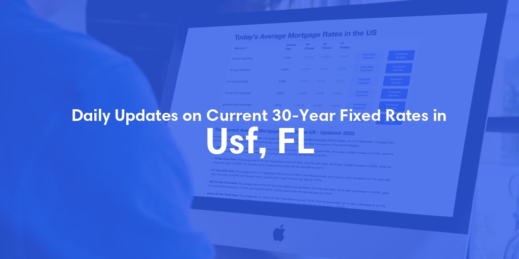 The Current Average 30-Year Fixed Mortgage Rates in Usf, FL - Updated: Thu, May 9, 2024